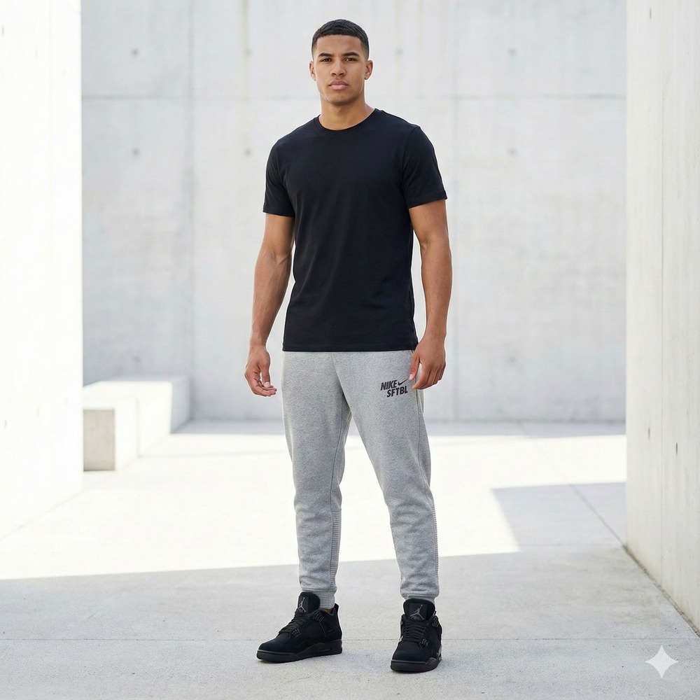 Nike Dri-Fit Sweatpants Men's Medium‎ Gray Tapered Gym Training Athletic Warm Up